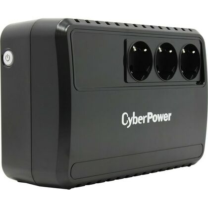 ИБП CyberPower BU600E 600 ВА/ 360 Вт, 3*Schuko (Euro), AVR ( Аккумулятор 12 V/ 5,0 Ah*1)