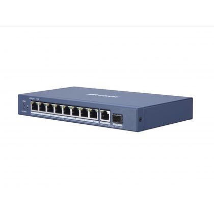 Неуправляемый POE-коммутатор 10 портов: Hikvision DS-3E0510HP-E (9x1Гбит/ с; 1xSFP; 8xPOE ; PoE‑бюджет 110 Вт) корпус - металл Неуправляемый POE-коммутатор 10 портов: Hikvision DS-3E0510HP-E (9x1Гбит/ с; 1xSFP; 8xPOE ; PoE‑бюджет 110 Вт) корпус - металл