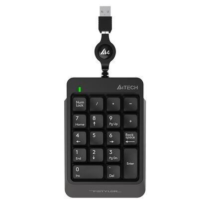Клавиатура A4Tech Fstyler FK13, проводная, числовой блок, USB, серый, кабель 0,7 м (FK13)