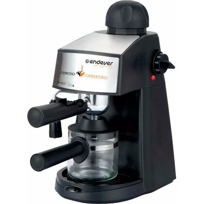 Кофеварка рожковая ENDEVER Costa-1050 черный (900 Вт, молотый, капучинатор: ручной, 200 мл)