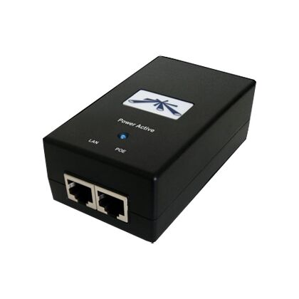 Блок питания POE: 2in1 24v 0,5a (блок питания 24В, 0,5 А с интегрированным POE инжектором, 10/ 100/ 1000)  Gigabit Ubiquiti POE-24 0.5A G