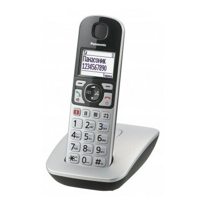Телефон DECT Panasonic KX-TGE510RU серебристый