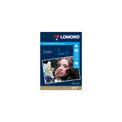 Фотобумага Lomond Satin Warm, микропористая, сатин, A3, 270 гр/ м2, 20л (1104103) для струйной печати