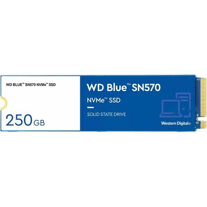 Твердотельный накопитель SSD 2280 M.2: 250 ГБ WD Blue TLC (3300 МБ/ с /  1200 МБ/ с)  WDS250G3B0C