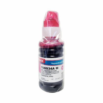 Чернила Epson EcoTank 103 (T00S34A) L1110/ L3050/ L3150/ L5190 (70мл, Magenta, Dye) MyInk
