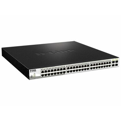 Управляемый PoE-коммутатор 52 порта D-Link DGS-1210-52MPP (48х1Гбит/ с, 4хSFP, 48хPoE, PoE‑бюджет 740 Вт) 2 уровня