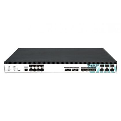 Оптический линейный терминал (OLT) BDCom GEPON P3600-08E-2AC (4 х1G SFP, 4x1G TX, 6x10G SFP+, 8 EPON x 64 ONU, до 512 ONU, 2БП AC)