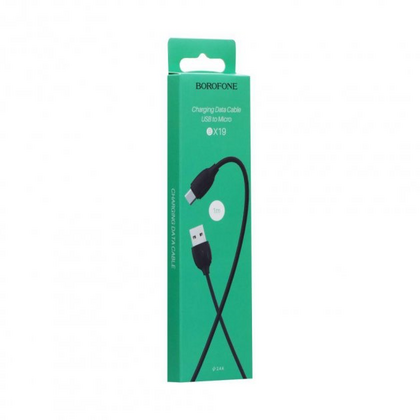 Кабель USB Borofone BX19i Benefit (Lightning, 1м, плетеный, Черный)