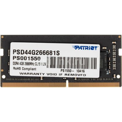 Модуль памяти SO-DIMM DDR4 4Гб 2666МГц Patriot  1.2 В (PSD44G266681S)