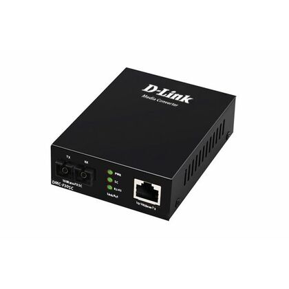 Медиаконвертер D-link DMC-F30SC с 1 портом 10/ 100Base-TX и 1 портом 100Base-FX с разъемом SC для одномодового оптического кабеля (до 30 км)