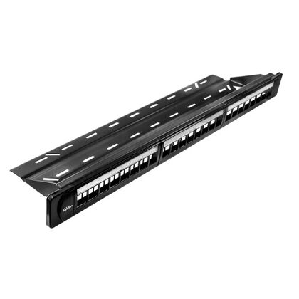 Патч-панель 19" 1U, 24 порта, категория 5е, неэкранированная, модульная (10-0401)