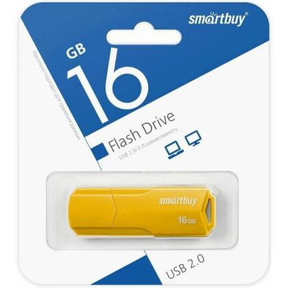 Флеш-накопитель Smartbuy 16Gb USB2.0 CLUE Желтый (SB16GBCLU-Y)
