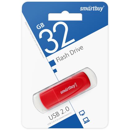Флеш-накопитель Smartbuy 32Gb USB2.0 Scout Красный (SB032GB2SCR)