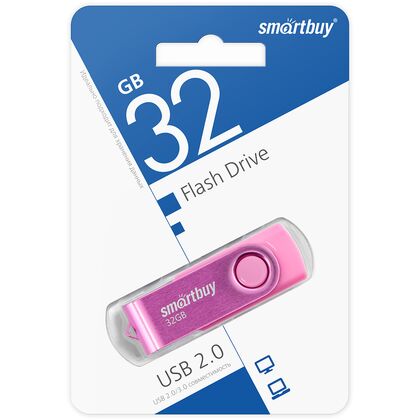 Флеш-накопитель Smartbuy 32Gb USB2.0 Twist Розовый (SB032GB2TWP)
