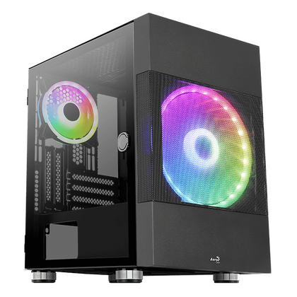 Корпус AeroCool Mini-Tower Atomic-G-BK-v1 (без БП, 2xUSB3.0, ) Atomic-G-BK-v1