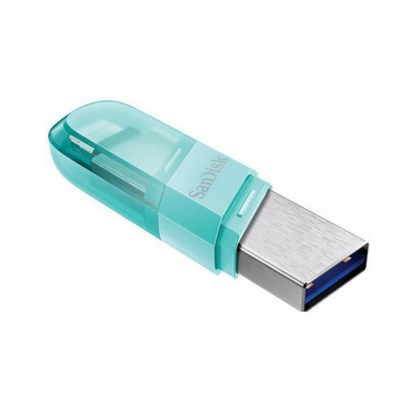 Флеш-накопитель Sandisk 64Gb USB 3.1/ Lightning iXpand Flip Зеленый (SDIX90N-064G-GN6NK)