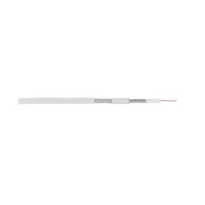 Кабель коаксиальный RG-6, AlCu, 60%, 75 Ом, внутренний, бухта 305м., белый, нг(A), NetLan (EC-C2-32123A-WT-3)