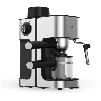 Кофеварка рожковая BQ CM4000 черный/ серебрисый (800 Вт, молотый, капучинатор: ручной, 2400 мл)