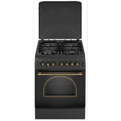 Плита газовая Kraft KF-FSK6407AGWI белый (газ-контроль конфорок+духовки, электроподжиг конфорок, конфорок - 4, духовка газовая, управление - механичес