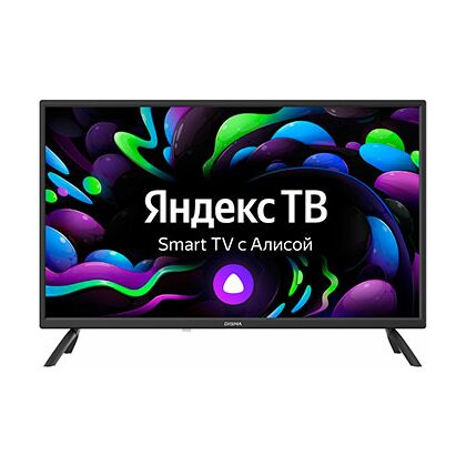 Телевизор 32" Digma DM-LED32SBB31 Smart TV (Яндекс.ТВ), HD Ready, 60 Гц, тюнер DVB-T/ T2/ C/ S/ S2, HDMI х3, USB х2, 2х8 Вт,  чёрный