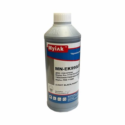 Чернила Epson 4880/ 7890/ 3880/ 7880/ 9890/ 4900/ 3800/ 7900/ 9900/ 9880/ SC-P6000/ SC-P8000/ SC-P7000/ SC-P9000/ SC-P5000 (1л, light  black Pigment) EK990LBK MyInk