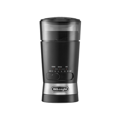 Кофемолка электрическая DeLonghi KG210 черный (170 Вт, ротационный нож, 90 г)