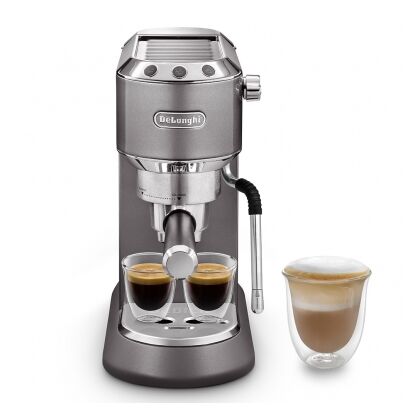 Кофеварка рожковая DeLonghi EC 885 GY серый (1350 Вт, 1100 мл)