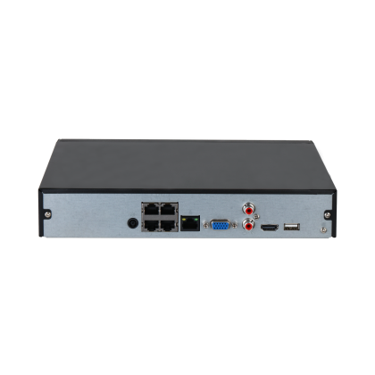 Видеорегистратор IP 4-канальный Dahua 4 порта POE, бюджет 36 Вт, HDD до 16Tb (DHI-NVR2104HS-P-S3)