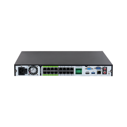 Видеорегистратор IP 16-канальный Dahua 16 портов POE, бюджет 130 Вт, HDD до 16Tb (DHI-NVR5216-16P-EI)