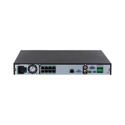 Видеорегистратор IP 8-канальный Dahua 8 портов POE, бюджет 130 Вт, HDD до 16Tb (DHI-NVR5208-8P-EI)