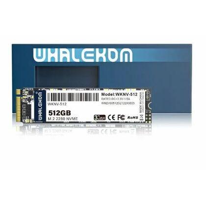 Твердотельный накопитель SSD 2280 M.2: 512 ГБ Whalekom WKNV-512 TLC (2000 МБ/ с /  1500 МБ/ с)  WKNV-512