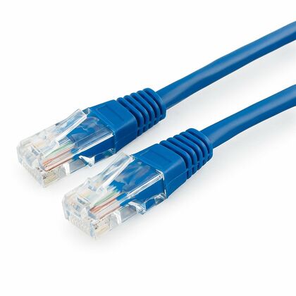 Патч-корд UTP-RJ-45, биметалл, 5 м, Cat5E, Patch, синий (CH-PC-CCA-U5e-B-5m) упаковка 10 шт.