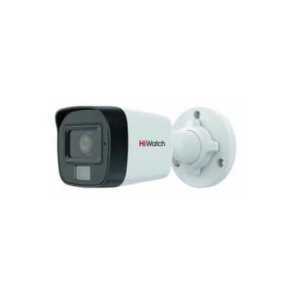 Видеокамера аналоговая 5 Mp уличная HiWatch цилиндрическая, f: 3.6 мм, 2960*1665, ИК: 30 м, LED:20 м (DS-T500A(B) (3.6 mm))