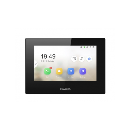 Видеодомофон IP HiWatch, 7 дюймов, 1024*600, черный, (VDP-H2211B)