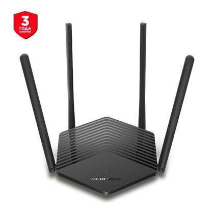 Роутер MERCUSYS MR60X Wi‑Fi 6 ( 2.4 ГГц 300 Мбит/ с, 5 ГГц 1201 Мбит/ с, 2х1Гбит/ с) MR60X