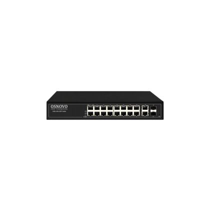 Управляемый PoE-коммутатор 20 портов Osnovo SW-8182/ L(300W) (18х1Гбит/ с, 2хSFP, 16хPoE, PoE‑бюджет 300 Вт) 2+ уровня