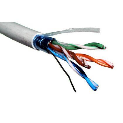 Кабель Cu FTP, Внутренний, 4x2x0.51, бухта 305м., Cat5e, LSZH, Lanmaster (TWT-5EFTP-LSZH)