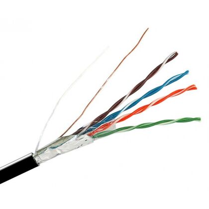Кабель Cu FTP, Внешний, 4x2x0.51, бухта 305м., Cat5e, Lanmaster (TWT-5EFTP-OUT)