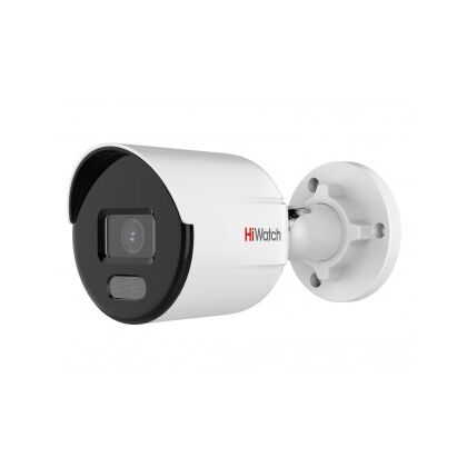 Видеокамера IP 4 Mp уличная HiWatch цилиндрическая, f: 2.8 мм, 2560*1440, LED:30 м, карта до 256 Gb, микрофон (DS-I450L(C) (2.8 mm))