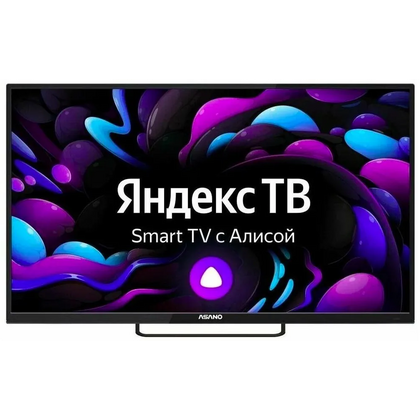 Телевизор Asano 43LF8120T Direct LED, Smart TV (Яндекс.ТВ), чёрный, Full HD, 60 Гц, тюнер DVB-T/ T2/ C, HDMI х3, USB х2, 14 Вт,