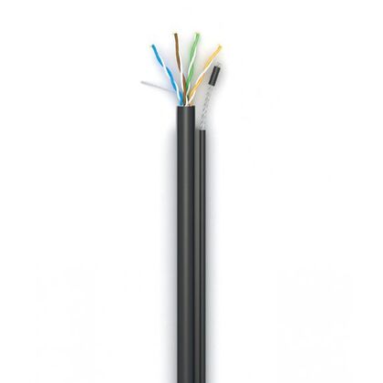 Кабель Cu UTP, Внешний на тросу, 4x2x0.47, 305м., Cat5e, NetLan (EC-UU004-5E-PE-SW-BK)
