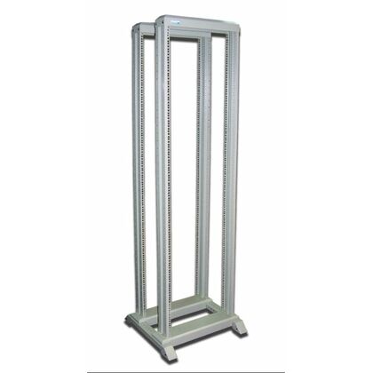 Стойка телекоммуникационная 19" 42U, двухрамная, Ш600xВ2072xГ800мм, нагрузка 300кг, серая, Lanmaster (TWT-RACK2-42U-6X8)
