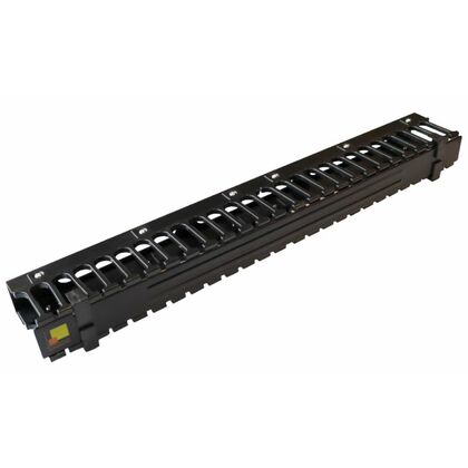Организатор кабельный 19'' 2U с крышкой, черный Lanmaster (LAN-ORG/ CV-2U)