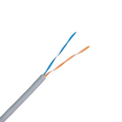 Кабель Cu UTP, Внутренний, 2x2x0.47, бухта 500м., Cat5, NetLan (EC-UU002-5-PVC-GY-5)