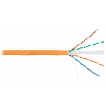 Кабель Cu UTP, Внутренний, 4x2x0.51, бухта 305м., Cat6, LSZH нг(B)-HF, NetLan (EC-UU004-6-LSZH-OR)