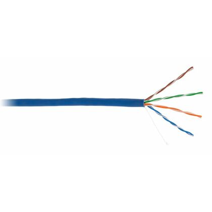 Кабель AlCu UTP, Внутренний, 4x2x0.50, бухта 305м., Cat5e, NetLan (CCA-UU004-5E-PVC-BL)