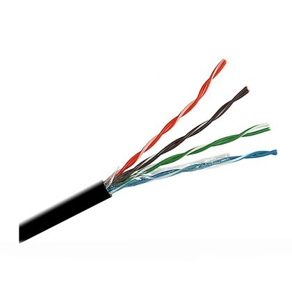 Кабель AlCu UTP, Внешний, 4x2x0.50, бухта 305м., Cat5e, NetLan (CCA-UU004-5E-PE-BK)