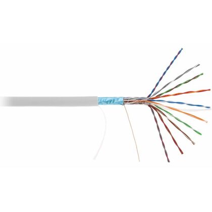 Кабель Cu FTP, Внутренний, 10x2x0.47, бухта 305м., Cat5, NetLan (EC-UF010-5-PVC-GY-3)