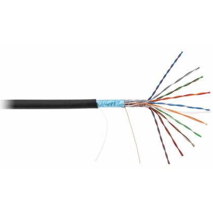 Кабель Cu FTP, Внешний, 10x2x0.47, бухта 305м., Cat5, NetLan (EC-UF010-5-PE-BK-3)