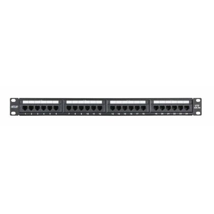 Патч-панель 19" 1U, 24 порта, категория 5e, неэкранированная, NetLan (EC-URP-24-UD2)